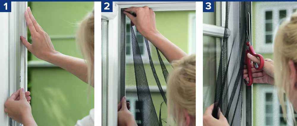 TESA MOSKITIERA OKIENNA Juoda 1,3m x 1,5m STANDARD