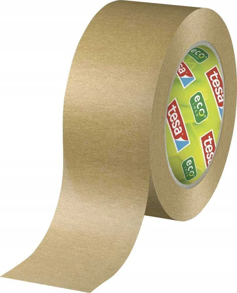 Tesa Taśma Standartinė popierinė pakavimo juosta su ekologišku logotipu, 50 m: 50 mm, ruda