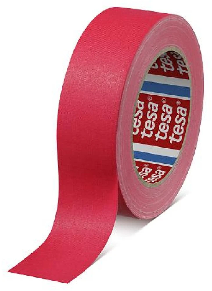 TESA 4671 rausva akrilinė guminė lipni juosta „Gaffa“, 50 mm x 25 m, 0,28 mm storio