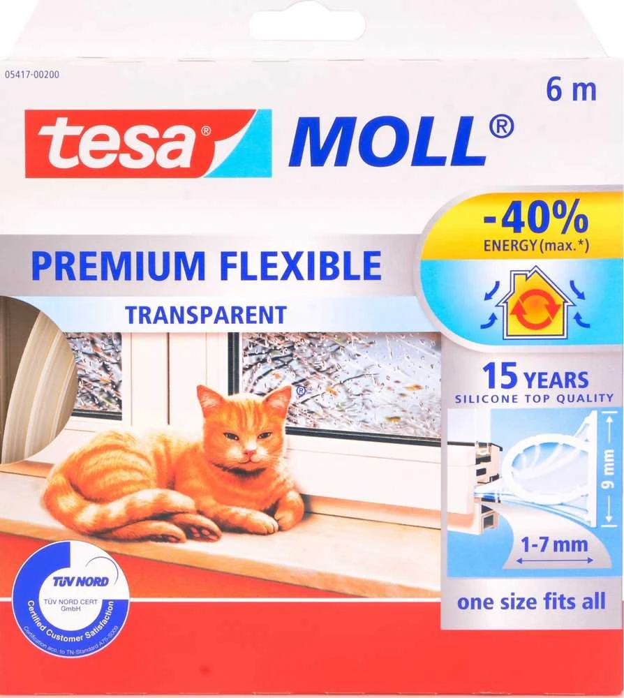 TESA SILIKONINIS SANDARIKLIS 6m SKAIDRUS