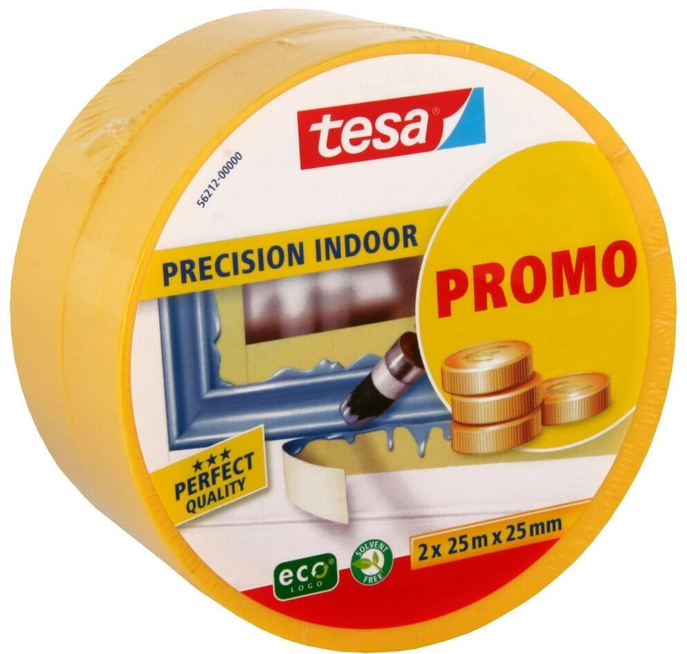 Tesa TESA 56212-00000-02 sidabrinė taśma klejąca 25 m Geltonas
