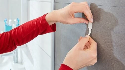 TESA 59782-00000, Vidaus reikmėms, Rankšluosčių kabliukas, Balta, Plastikas, Lipni juostelė, Stačiakampis