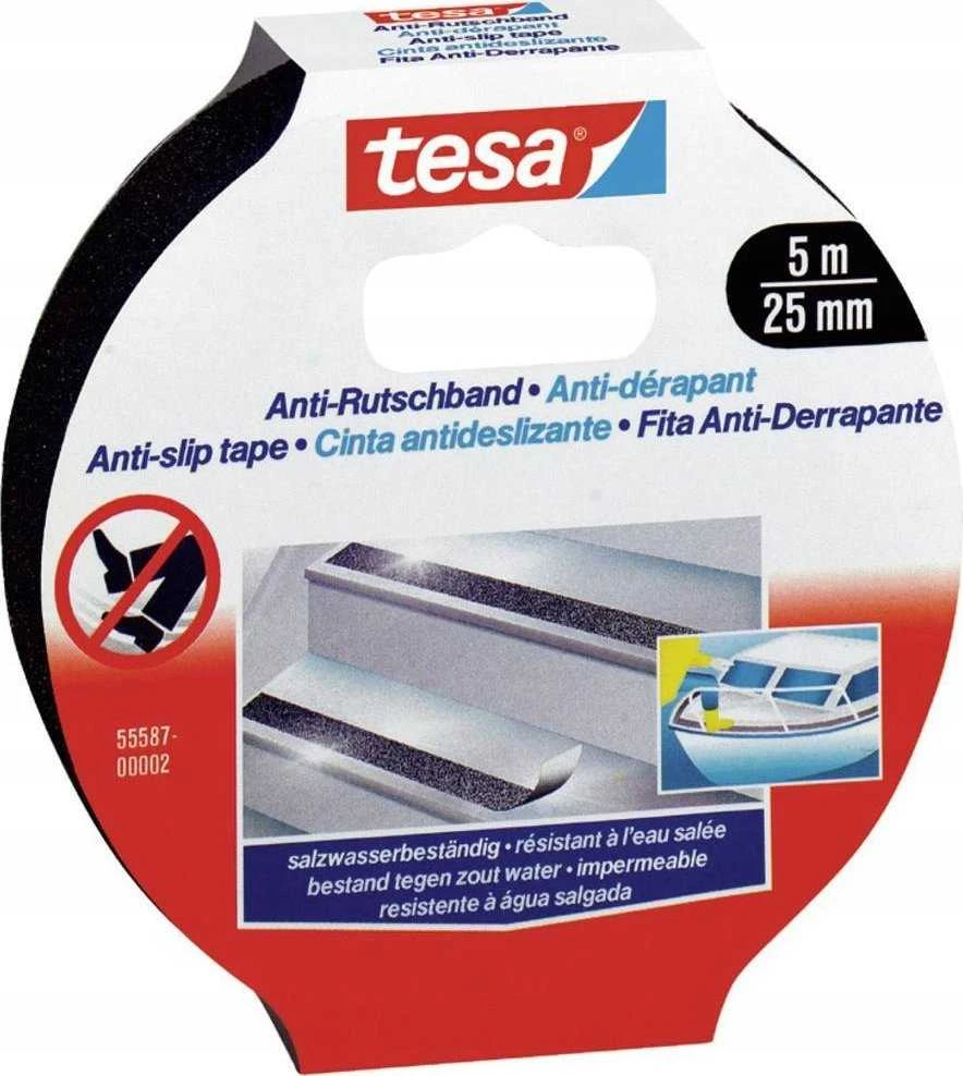 Tesa Anti-Rutschband 5m 25mm juodas