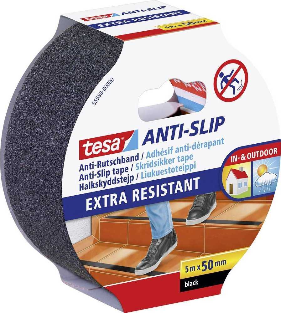 Tesa Anti-Rutschband 5m 50mm juodas