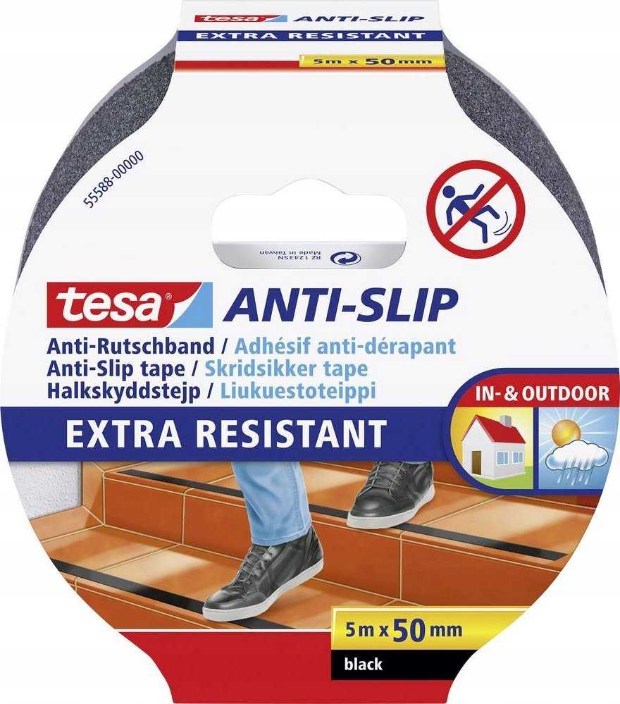 Tesa Anti-Rutschband 5m 50mm juodas