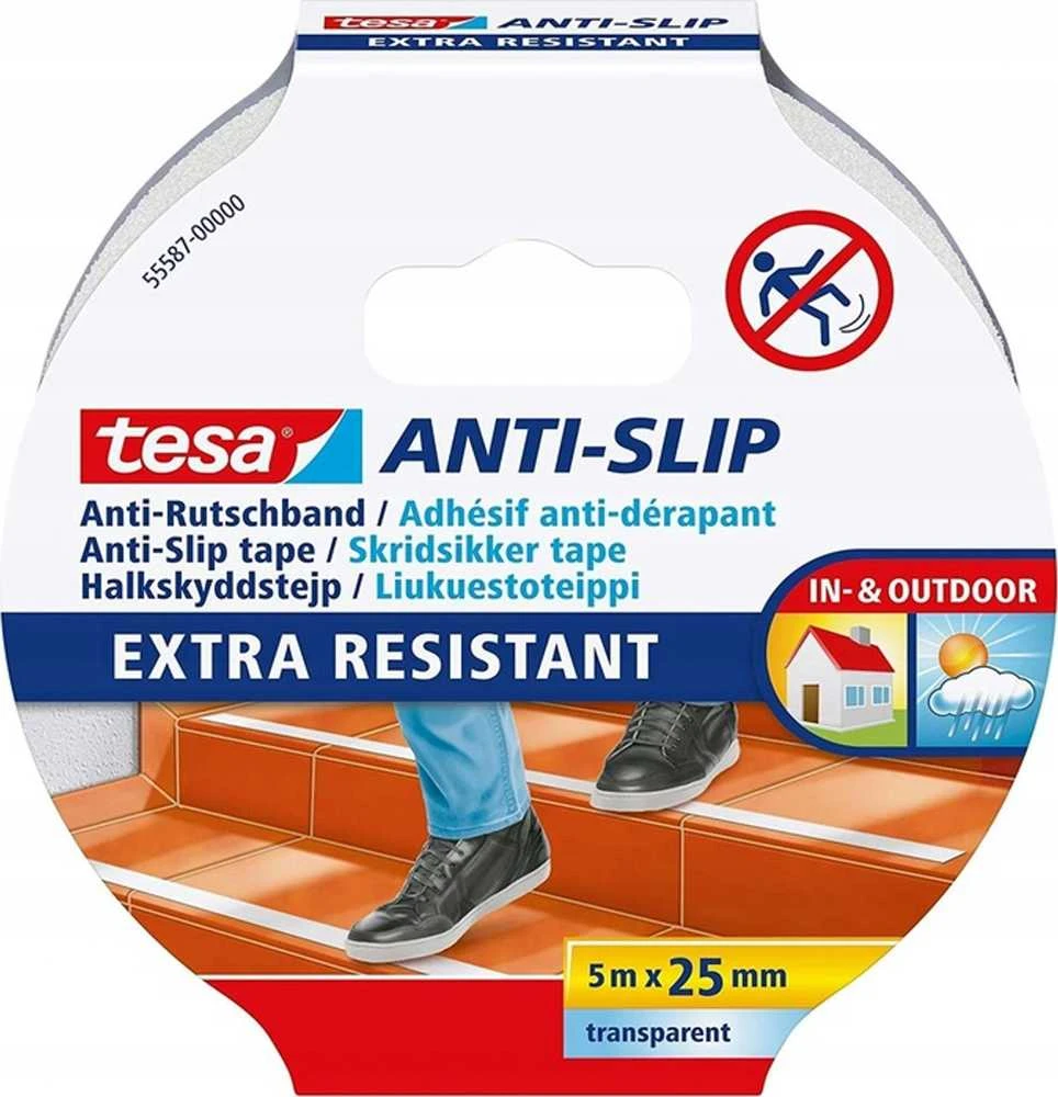 Tesa Anti-Rutschband fluoreszierend 5m 25mm