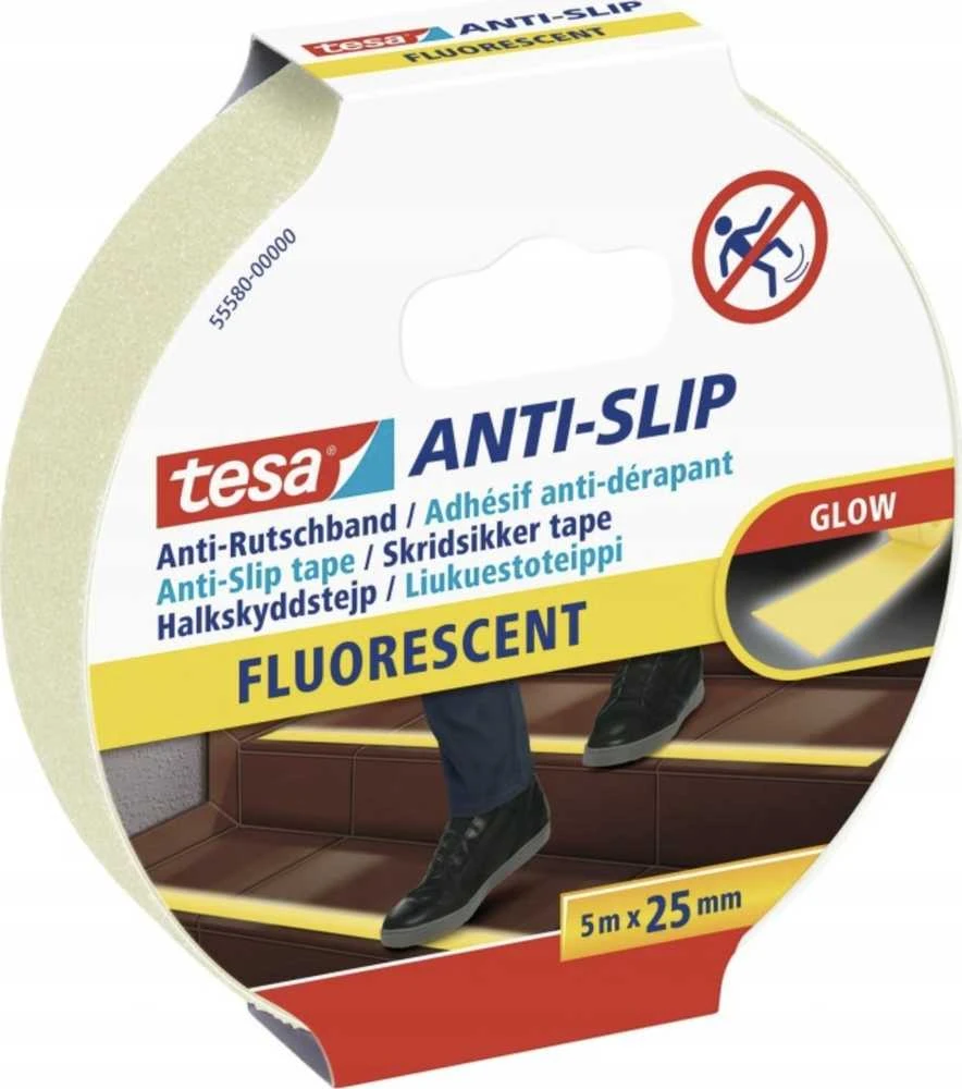 Tesa Anti-Rutschband fluoreszierend 5m 25mm