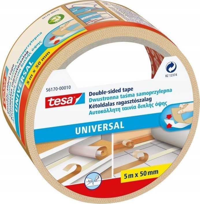 Beiersdorf Tesa Taśma dvipusė universal 5m 50mm