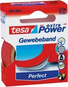 Beiersdorf Tesa extra Power Perfect medžiaginė juosta 2,75m 19mm geltona