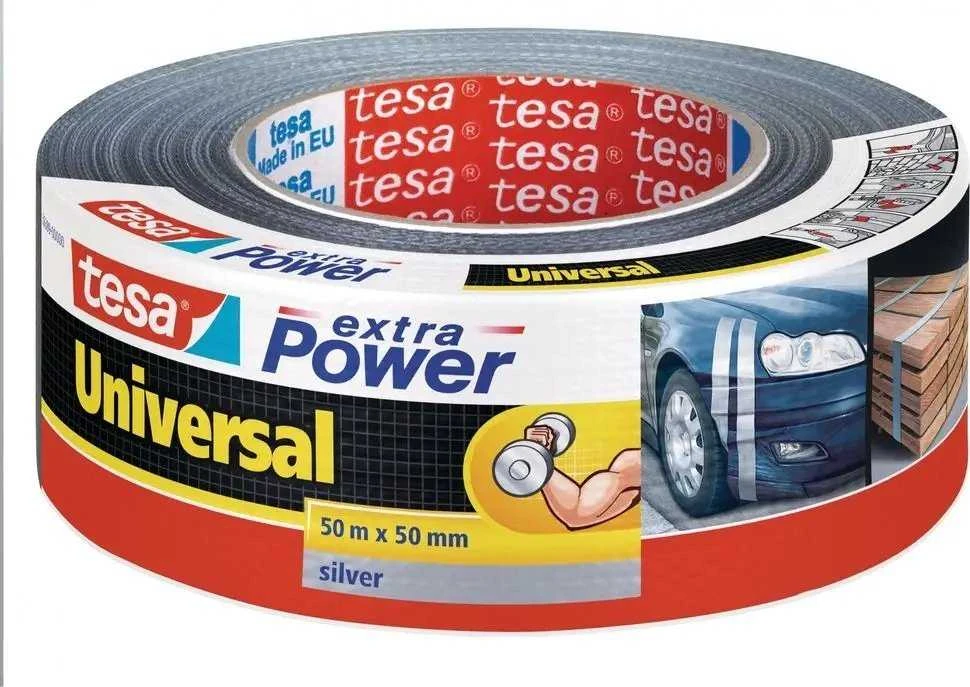 Tesa extra Power Universal 50m 50mm sidabrinė