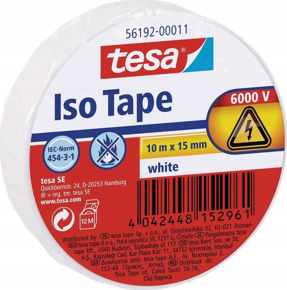 Tesa izoliacinė juosta 10m 15mm balta