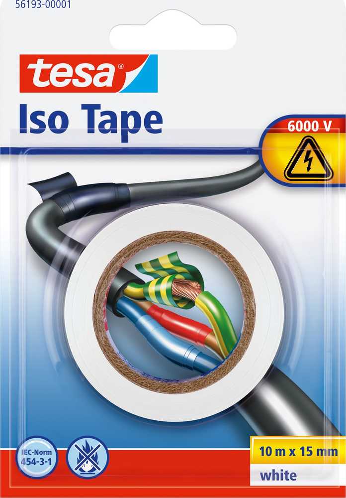 Tesa Isolierband 10m 15mm baltas Blister