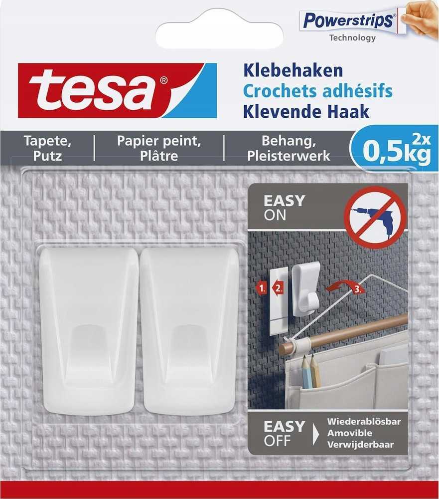 Tesa lipnūs kabliukai 0,5kg struktūriniams paviršiams