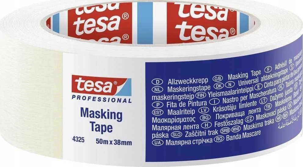 Apsauginė dažymo juosta TESA (balta) 50m x 38mm 04325-00003-01