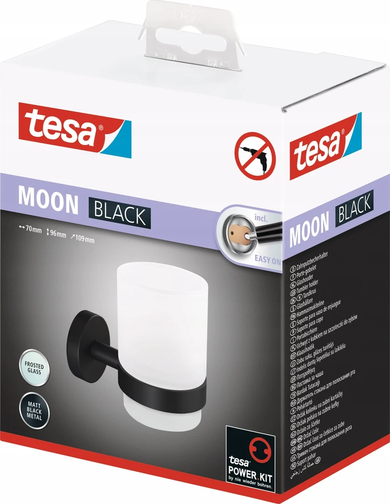 Tesa TESA MOON Juodas Juodas, Baltas Sieninis dantų šepetėlio laikiklis