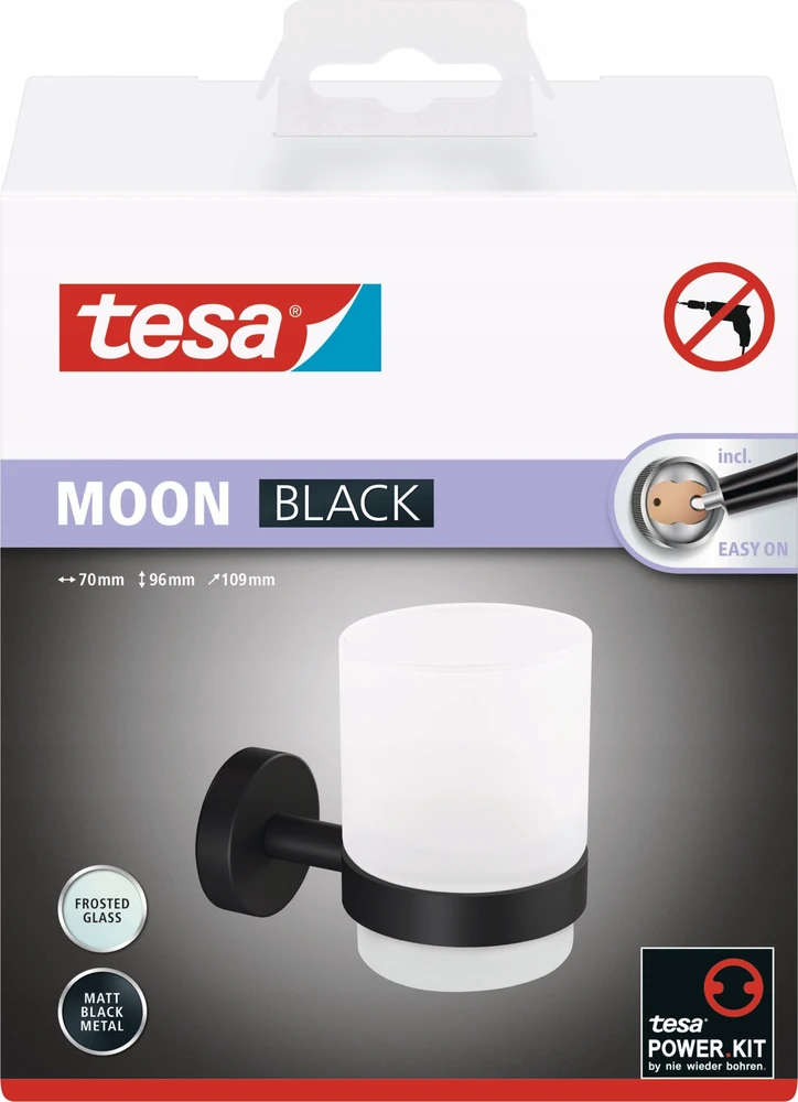 Tesa TESA MOON Juodas Juodas, Baltas Sieninis dantų šepetėlio laikiklis