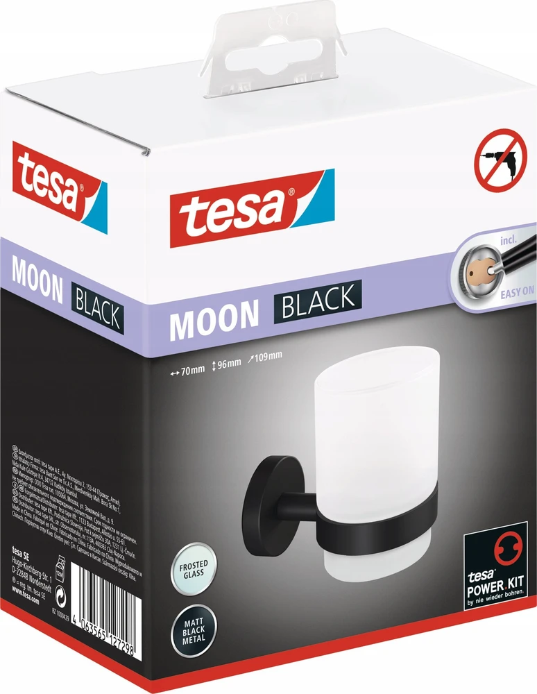 Tesa TESA MOON Juodas Juodas, Baltas Sieninis dantų šepetėlio laikiklis