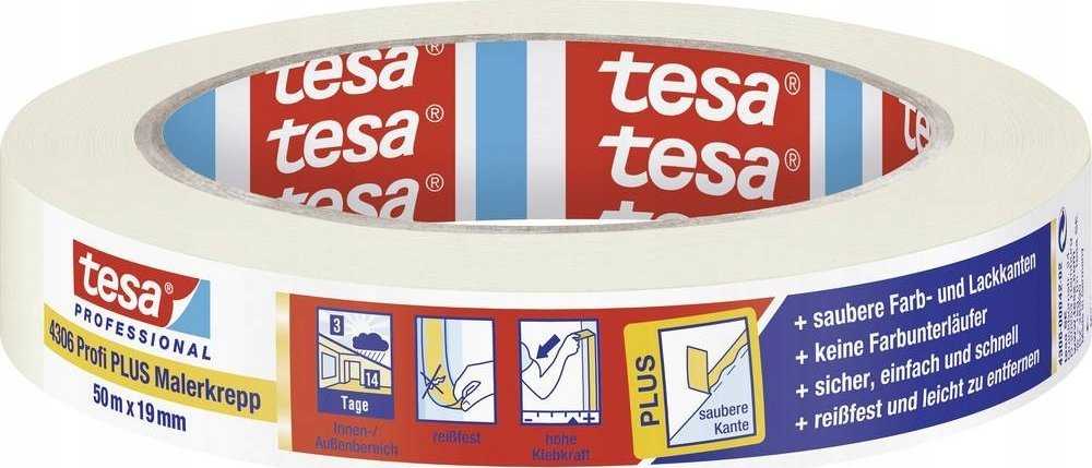 Tesa PREMIUM 04306-00042-02 Taśma krepa krepa® Beż (L x B) 50 m x 19 mm 1 vnt. (04306-00042-02)