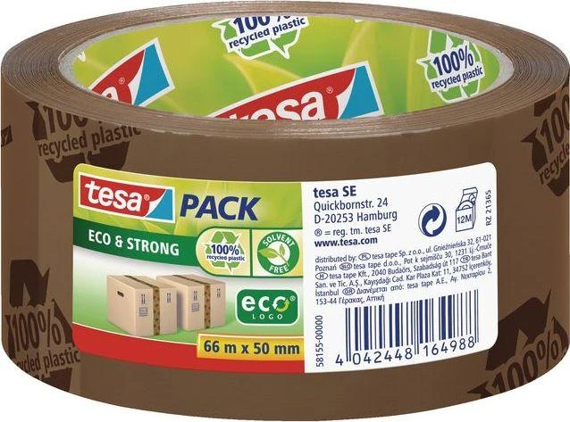 Tesa TESA Pakavimo juosta ECO & STRONG 50mm x 66m ruda