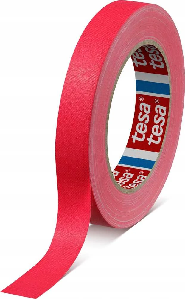 Tesa tesaband audinio juosta, 25 m x 19 mm, neoninė rožinė