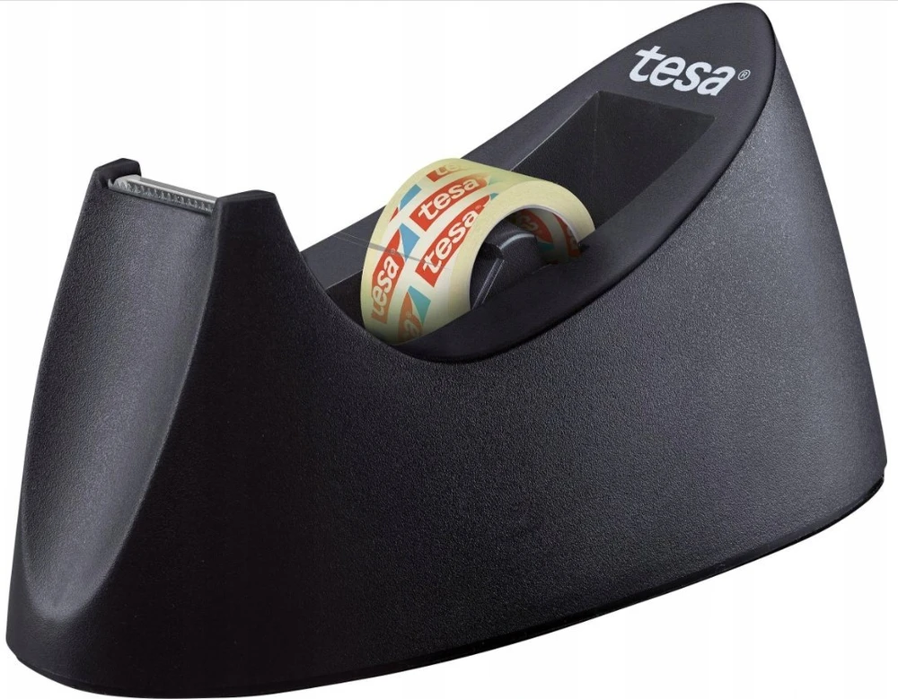 Stalinis dėklas TESA Easy Cut CURVE su TESA Film permatoma juostele, 19mm x 10m
