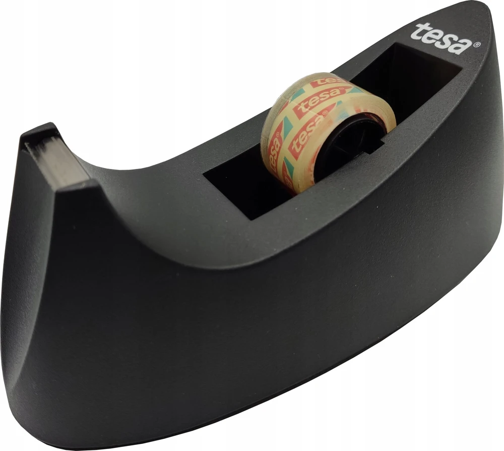 Stalinis dėklas TESA Easy Cut CURVE su TESA Film permatoma juostele, 19mm x 10m