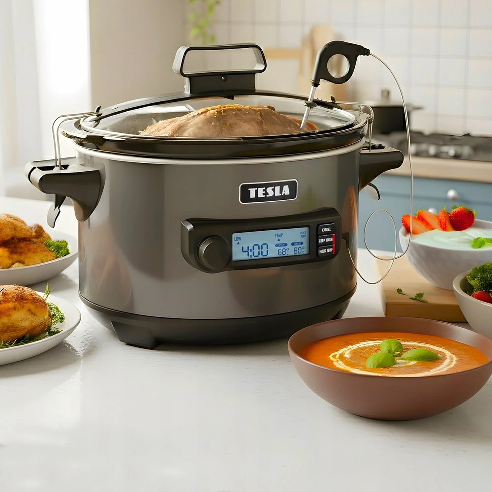 Tesla TESLA SlowCook S900 Plus Lėtpuodis su temperatūros zondas