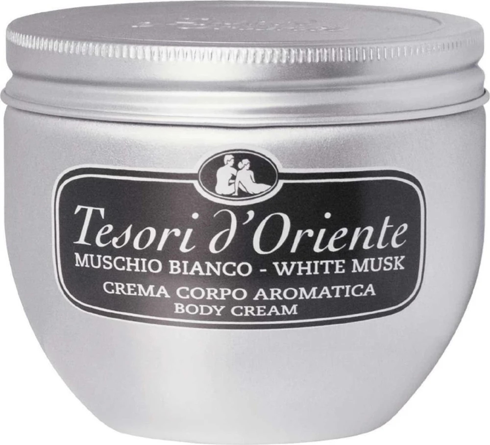 TESORI D'ORIENTE Baltas MUSK kūno kremas, 300 ml