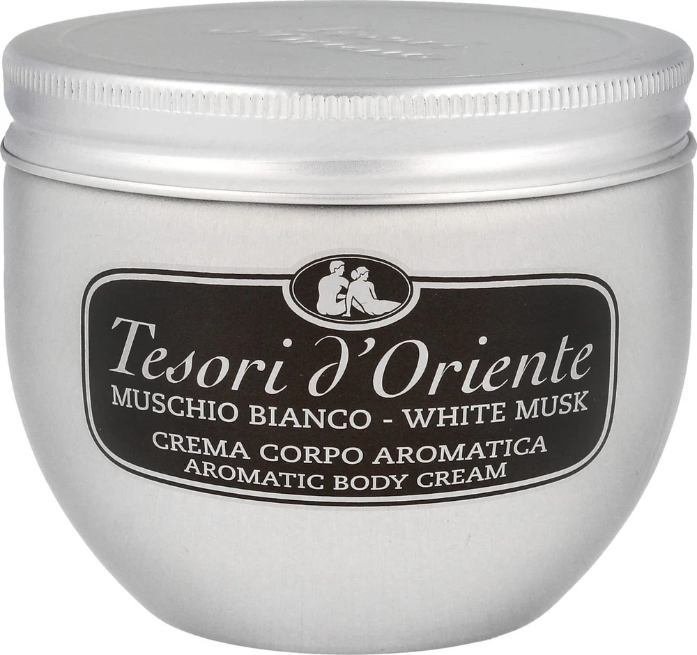 TESORI D'ORIENTE Baltas MUSK kūno kremas, 300 ml