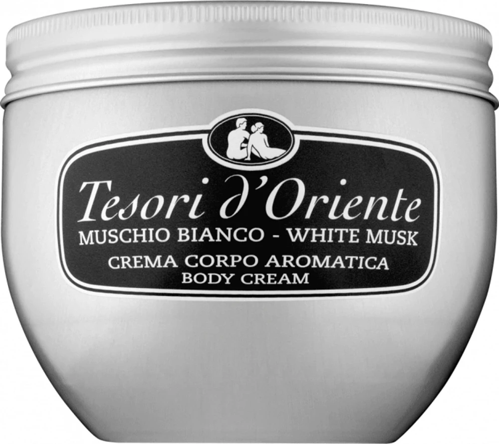 TESORI D'ORIENTE Baltas MUSK kūno kremas, 300 ml