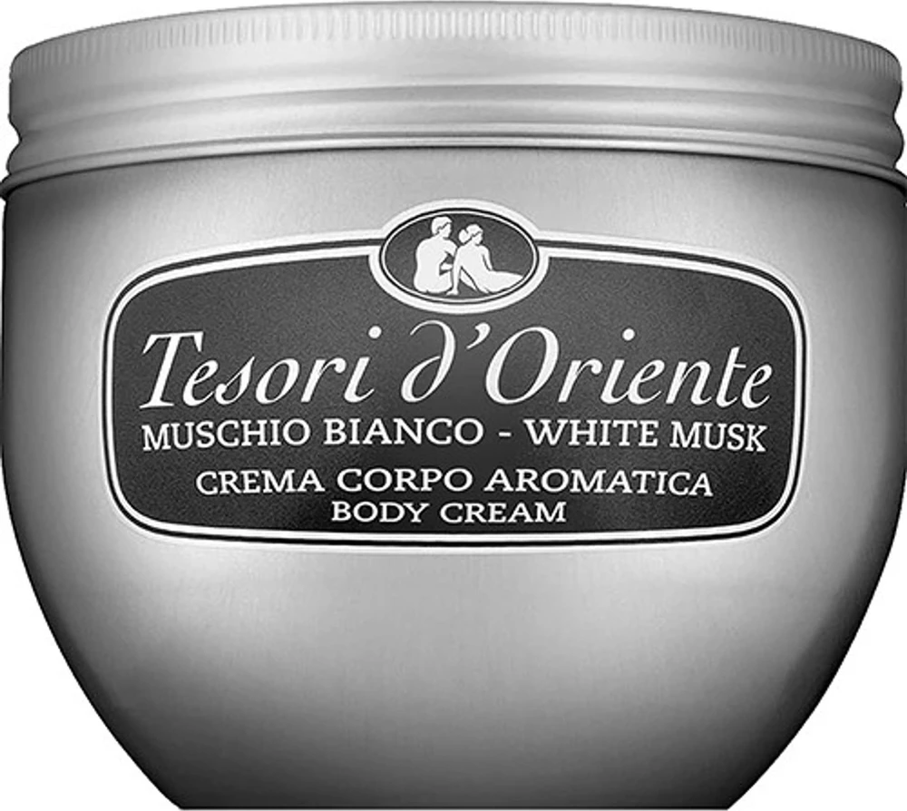 TESORI D'ORIENTE Baltas MUSK kūno kremas, 300 ml