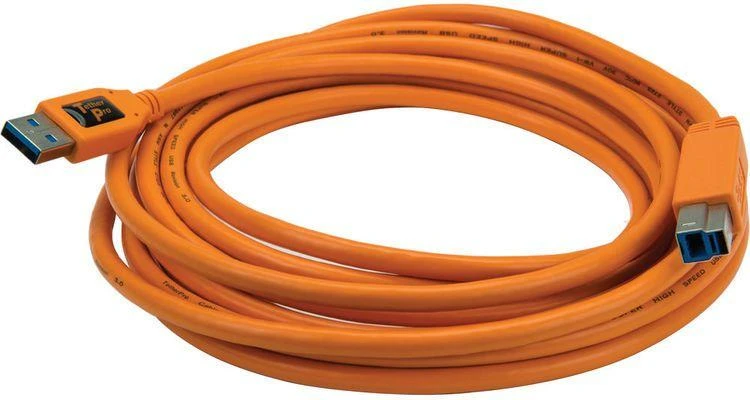 USB kabelis - Tether Tools Pro USB 3.0 M 4.6m oranžinis