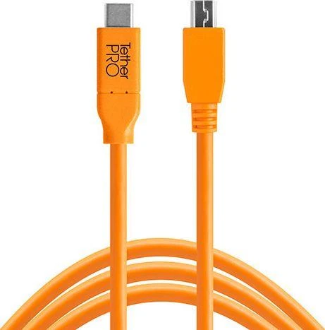 USB kabelis - Tether Tools Pro USB-C 2.0 Micro B 4.6m su TetherBoost Pro Core valdikliu