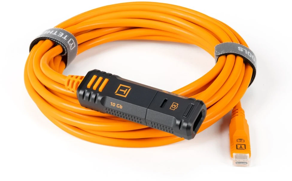 USB kabelis - Tether Tools Pro Optima 10G USB-C 10 Gbps juodas