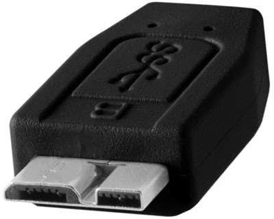 USB kabelis - Tether Tools Pro USB 3.0 Micro-B 4.6m aukštos matomumo oranžinis