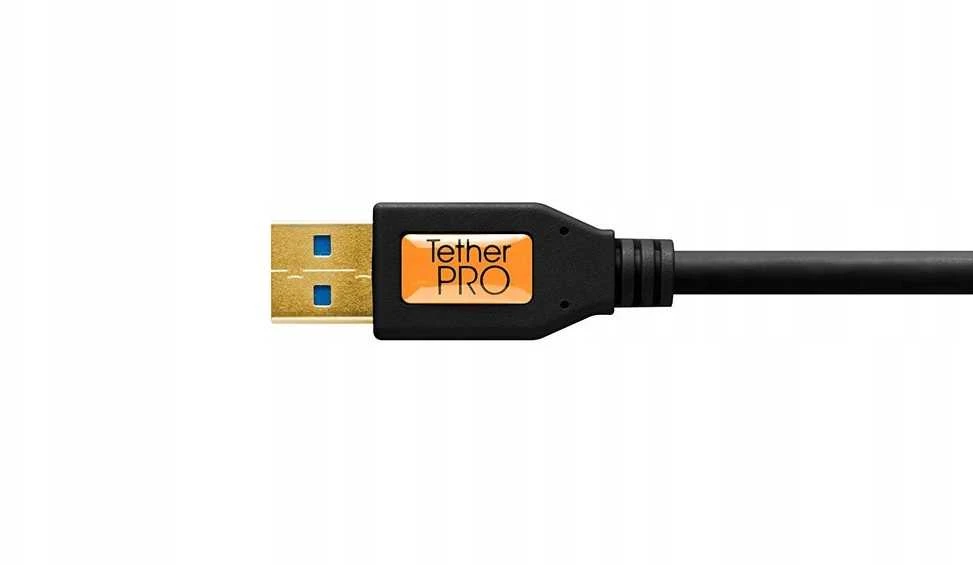 USB kabelis - Tether Tools Pro USB 3.0 Micro-B 4.6m oranžinis