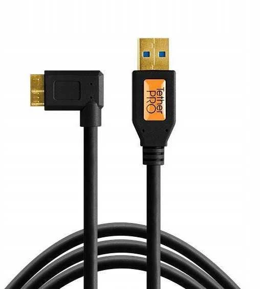 USB kabelis - Tether Tools Pro USB 3.0 Micro-B 4.6m oranžinis