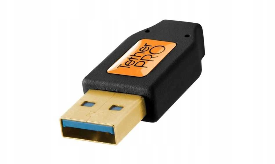USB kabelis - Tether Tools Pro USB 3.0 Micro-B 4.6m oranžinis