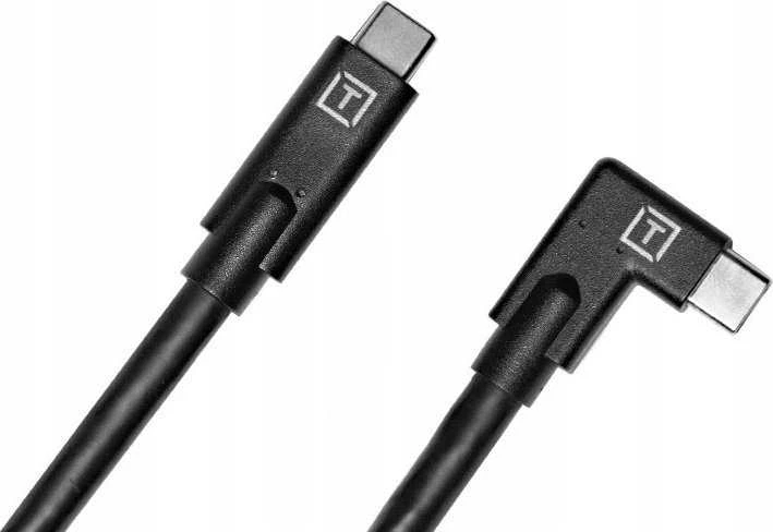 Tether Tools TetherPro USB-C į USB-C Dešinis kampas juodas