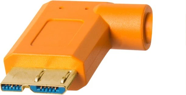 USB kabelis - Tether Tools Pro USB 3.0 Micro-B 4.6m aukštos matomumo oranžinis