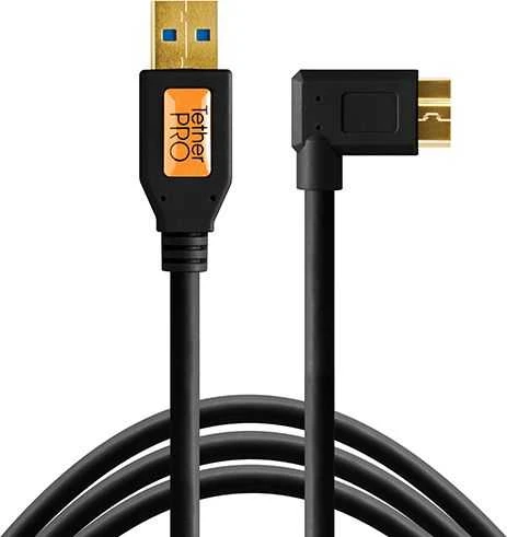 USB kabelis - Tether Tools Pro USB 3.0 Micro-B 4.6m aukštos matomumo oranžinis