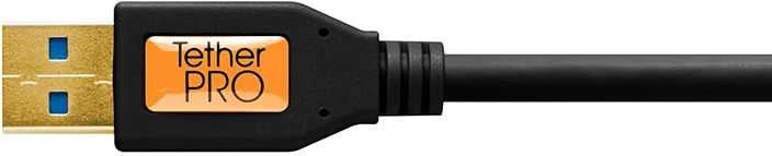 USB kabelis - Tether Tools Pro USB 3.0 Micro-B 4.6m aukštos matomumo oranžinis