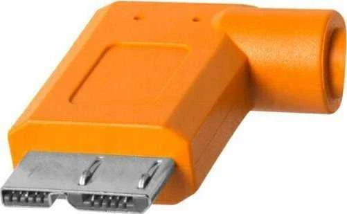 USB kabelis - Tether Tools Pro USB 3.0 Micro-B dešinysis kampas 50cm oranžinis