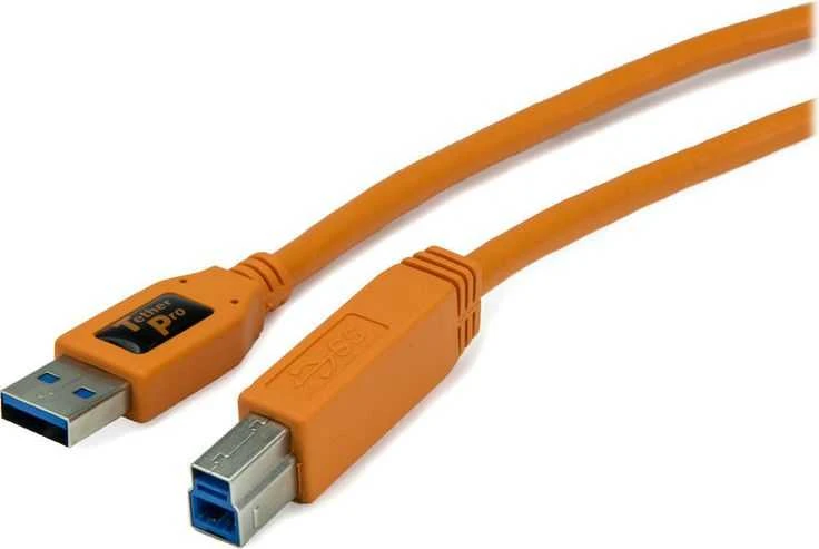 USB kabelis - Tether Tools Pro USB 3.0 M 4.6m oranžinis