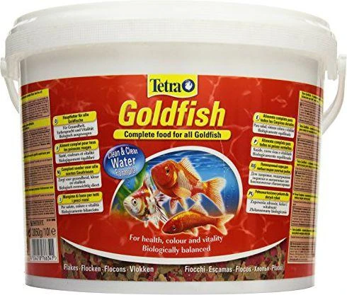 „Tetra Goldfish“ 10 l kibiras, maistiniai dribsniai auksinėms žuvelėms / šaltam vandeniui