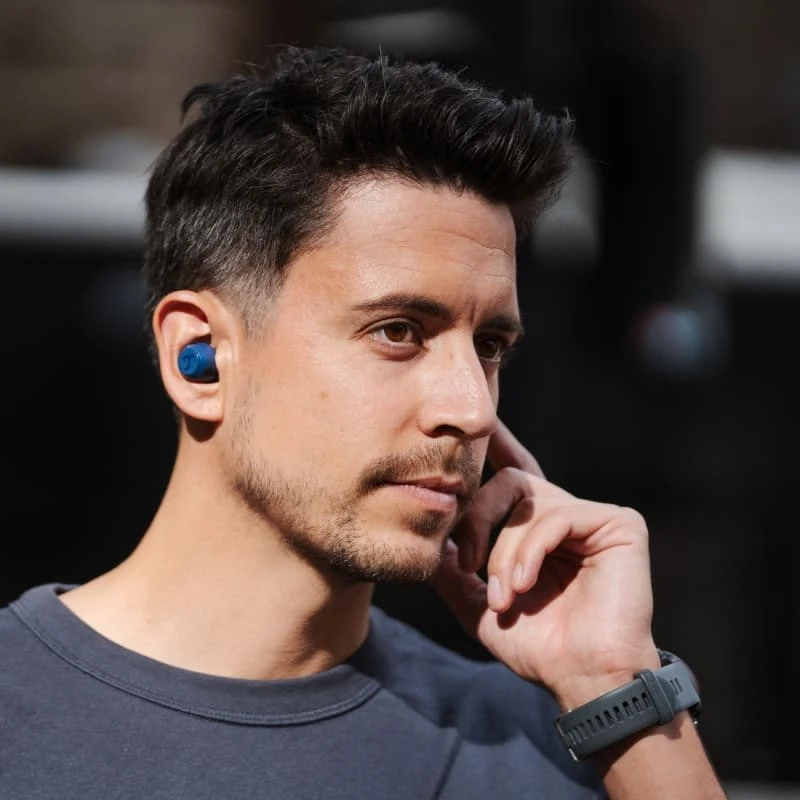 Ausinės Teufel REAL mėlynos TWS 3 Ausinių rinkinys Belaidės ausinės Į ausį Bluetooth Skambučiai/muzika Mėlynos