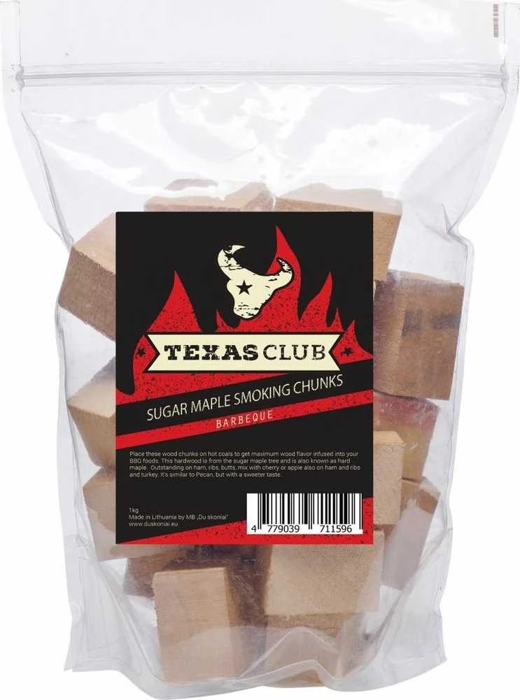 Texas Club Cukrinio klevo rūkymo kaladėlės, 1kg