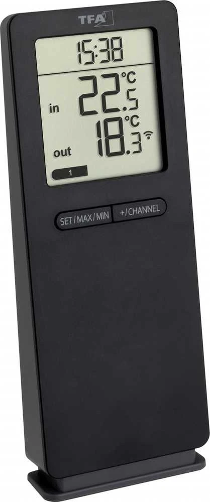 TFA TFA 30.3071.01 juodas LOGO 2.0 RC Thermometer