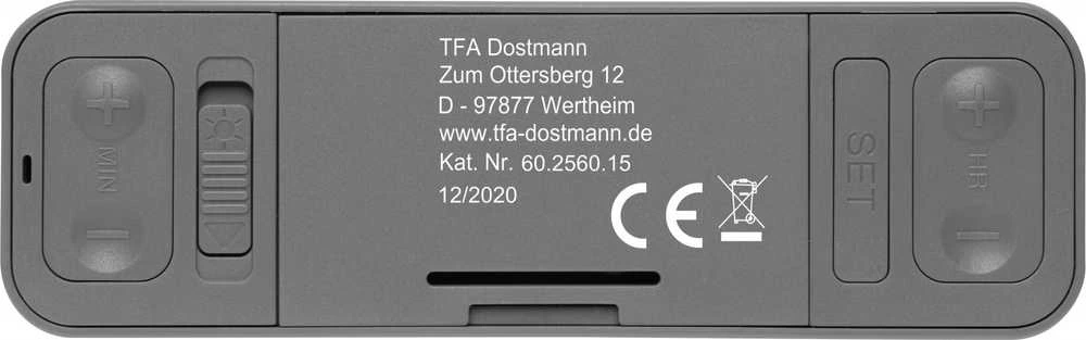 TFA TFA 60.2560.15 TWIST pilkas Radio alarm clock