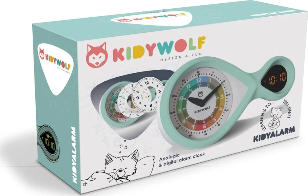 TFA Kidywolf analoginis ir skaitmeninis žadintuvas, turkis